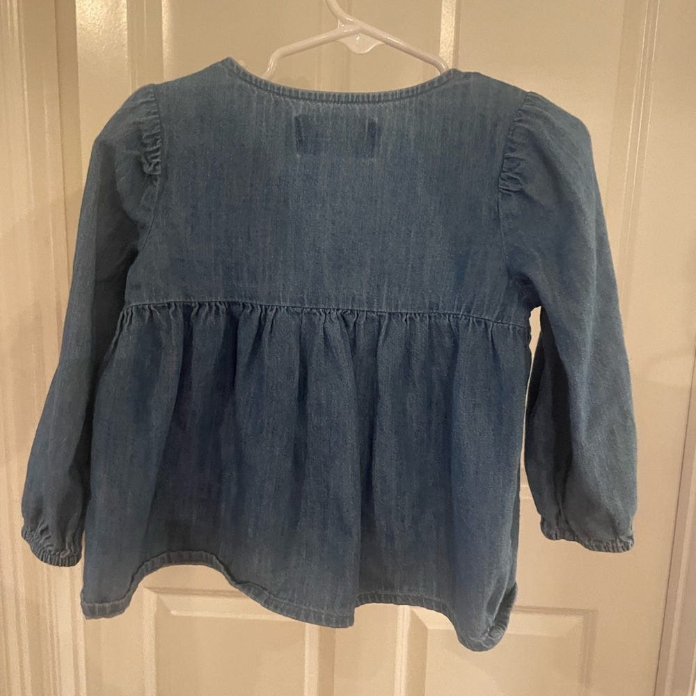 Denim girls blouse - Picture 2 of 3
